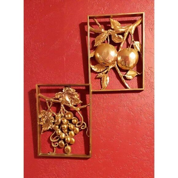 Vintage Syroco hard plastic Gold wall decor. - Picture 5 of 6